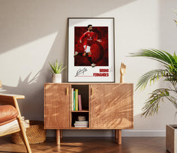 Bruno Fernandes Football Poster Modern Manchester Fan Art 4398924872