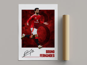 Bruno Fernandes Football Poster Modern Manchester Fan Art 4398924872