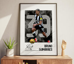 Bruno Guimaraes Poster Newcastle Fan Gift, Soccer Wall Art 4400907005