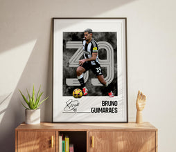 Bruno Guimaraes Poster Newcastle Fan Gift, Soccer Wall Art 4400907005