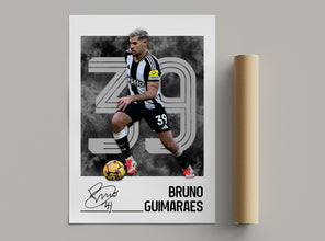 Bruno Guimaraes Poster Newcastle Fan Gift, Soccer Wall Art 4400907005