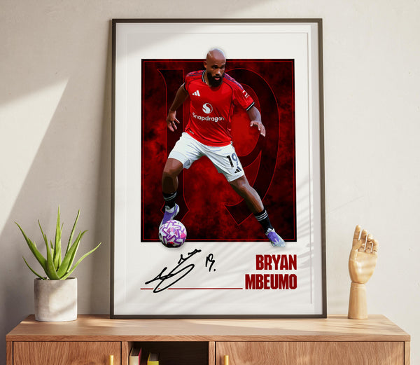 Bryan Mbeumo Poster United Football Fan Print, Soccer Fan Gifts 4398973886