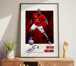 Bryan Mbeumo Poster United Football Fan Print, Soccer Fan Gifts 4398973886
