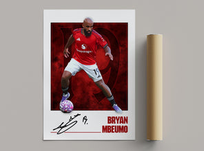 Bryan Mbeumo Poster United Football Fan Print, Soccer Fan Gifts 4398973886