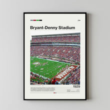 Bryant-Denny Stadium Poster, Alabama Crimson Tide Football Poster Print, NCAA Stadium Poster