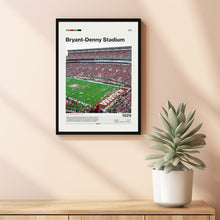 Bryant-Denny Stadium Poster, Alabama Crimson Tide Football Poster Print, NCAA Stadium Poster