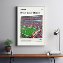 Bryant-Denny Stadium Poster, Alabama Crimson Tide Football Poster Print, NCAA Stadium Poster