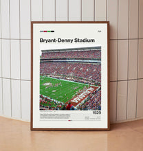 Bryant-Denny Stadium Poster, Alabama Crimson Tide Football Poster Print, NCAA Stadium Poster