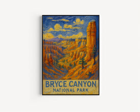 Bryce Canyon National Park Travel Print, Bryce Canyon National Park Travel Poster Print, National Park Wall Art, Utah Travel Wall Decor