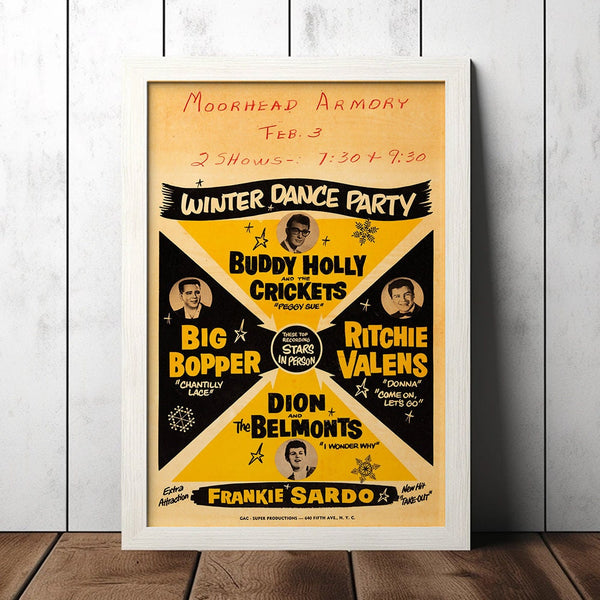 Buddy Holly And The Crickets Vintage Concert Poster - Music Fan Collectibles - Retro Music Poster - Home Decor - Wall Art 1619046875