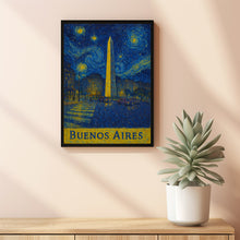 Buenos Aires, Argentina, Anime Style, Canvas,Poster, Cityscape Art, Obelisco, Night Sky Print, Travel Souvenir, Home Decor, Gift Idea