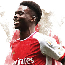 Bukayo Saka - 202324 - Home Kit - Football Poster - Football Print 1559060080