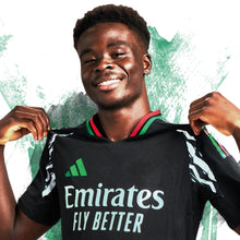 Bukayo Saka - 202425 - Away Kit - Football Poster - Football Print 1766966344
