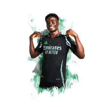 Bukayo Saka - 202425 - Away Kit - Football Poster - Football Print 1766966344