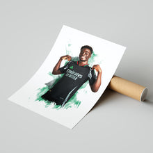 Bukayo Saka - 202425 - Away Kit - Football Poster - Football Print 1766966344