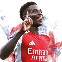 Bukayo Saka - 202425 - Home Kit - Football Poster - Football Print 1813185507