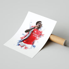 Bukayo Saka - 202425 - Home Kit - Football Poster - Football Print 1813185507