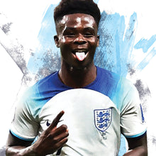Bukayo Saka - England Star - Football Poster - Football Print 1052599071