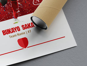 Bukayo Saka Poster Football Posters, Football Prints 1855930220