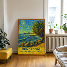 Bundaberg Print No 2, Bundaberg Photo Poster, Bundaberg Travel Wall Art, Bundaberg Map, Bundaberg Van Gogh Style Print, Queensland, Australia