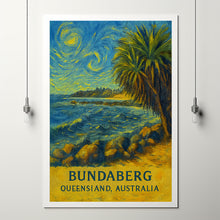 Bundaberg Print No 2, Bundaberg Photo Poster, Bundaberg Travel Wall Art, Bundaberg Map, Bundaberg Van Gogh Style Print, Queensland, Australia