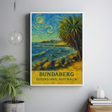 Bundaberg Print No 2, Bundaberg Photo Poster, Bundaberg Travel Wall Art, Bundaberg Map, Bundaberg Van Gogh Style Print, Queensland, Australia