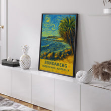 Bundaberg Print No 2, Bundaberg Photo Poster, Bundaberg Travel Wall Art, Bundaberg Map, Bundaberg Van Gogh Style Print, Queensland, Australia