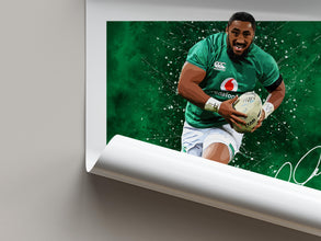 Bundee Aki Poster Irish Rugby Wall Art, Rugby Gift for Fans 4407056054