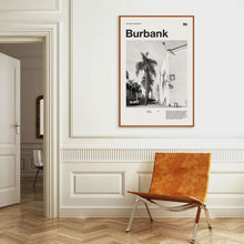 Burbank Art Print  Burbank Poster  Burbank Wall Art  Mid Century Poster  Travel Print Art  California 1574149454