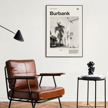 Burbank Art Print  Burbank Poster  Burbank Wall Art  Mid Century Poster  Travel Print Art  California 1574149454