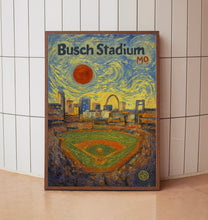 Busch Stadium Poster, Cardinals Poster, Minimalist, Helvetica, Mid-Century Modern, Baseball Art, Baseball Stadium Poster