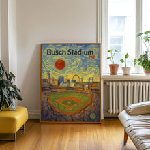 Busch Stadium Poster, Cardinals Poster, Minimalist, Helvetica, Mid-Century Modern, Baseball Art, Baseball Stadium Poster
