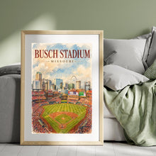 Busch Stadium Watercolor Poster Print – St. Louis Missouri Skyline Art 4494138082
