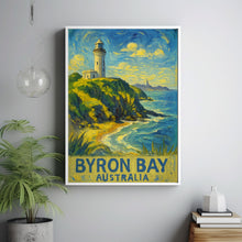 Byron Bay Beach Australia Travel Art Poster, Byron Bay Beach Coastal Poster Home Decor Wall Art, Australia Coastal City Travel Print