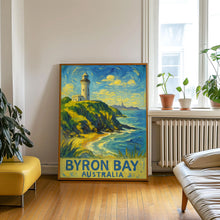 Byron Bay Beach Australia Travel Art Poster, Byron Bay Beach Coastal Poster Home Decor Wall Art, Australia Coastal City Travel Print