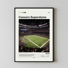 Caesars Superdome Poster New Orleans Saints NFL Stadium Print