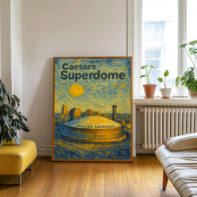 Caesars Superdome Poster, Saints Poster, Minimalist, Helvetica, Mid-Century Modern, Football Art, Football Stadium Poster, New Orleans Art