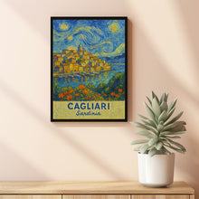 Cagliari Travel Print Wall Art, Cagliari - Sardinia City Print, Cagliari Travel Gift, Cagliari City Poster, Van Gogh style Travel Gift 1