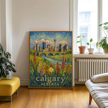 Calgary Travel Wall Art, Canada Painting Gifts, North America Home Decor, Mountains Wall Art, Canada Art, North America Print, Travel Gift