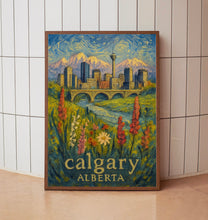 Calgary Travel Wall Art, Canada Painting Gifts, North America Home Decor, Mountains Wall Art, Canada Art, North America Print, Travel Gift