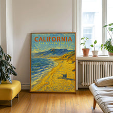 California Poster, California Wall Art, California Art Print, Southern California Print, Northern California Wall Art, Surfboard Wall Art