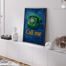 Call Me Retro Telephone Pink And Green Retro Print - Aesthetic Minimalist Retro Style, 70s 80s 90s Phone, Romance, Preppy Trendy, Funky Cute