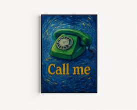 Call Me Retro Telephone Pink And Green Retro Print - Aesthetic Minimalist Retro Style, 70s 80s 90s Phone, Romance, Preppy Trendy, Funky Cute