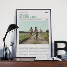 Call Me by Your Name, Luca Guadagnino, Retro Movie Poster, Custom Movie Poster Print 4421169299