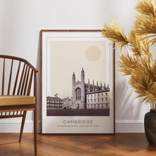 Cambridge Poster Print, Cambridge Travel Poster, Cambridge Minimalistic Wall Art, Cambridge, Massachusetts, United States 1868247186
