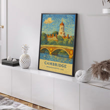 Cambridge Print Massachusetts, Cambridge Photo Poster, Cambridge Travel Wall Art, Cambridge Map Print, Cambridge Van Gogh Style Print, USA