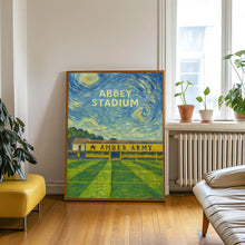Cambridge United Abbey Stadium Illustration - Contemporary Art Print - FRAMED or UNFRAMED - Football Gifts for Him - Customised Options