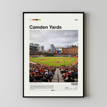 Camden Yards Poster Mid Century Modern MLB Stadium Print