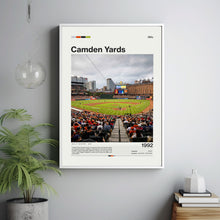 Camden Yards Poster Mid Century Modern MLB Stadium Print