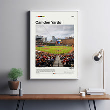 Camden Yards Poster Mid Century Modern MLB Stadium Print